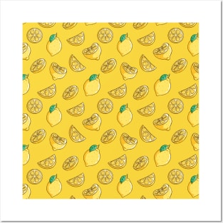 Fresh Yellow Lemons Posters and Art